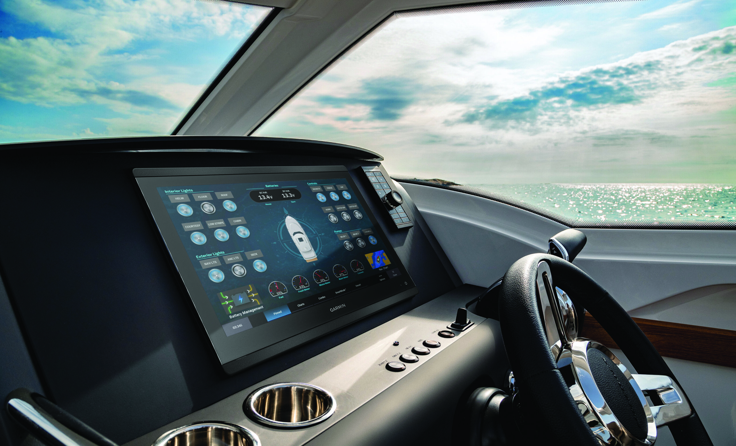 Garmin Boat Switch tarjoaa premiumtason digitaalista hallintaa aluksen sähköjärjestelmille ja -laitteille